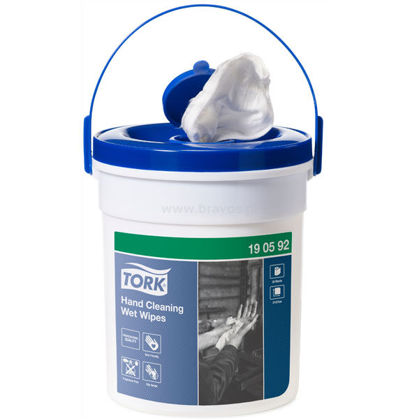 Czyściwo TORK W15 Handy Bucket Włóknina nasączone do trudnych zabrudzeń rąk białe 1w 15,7m 58o [Karton: 4 szt.]