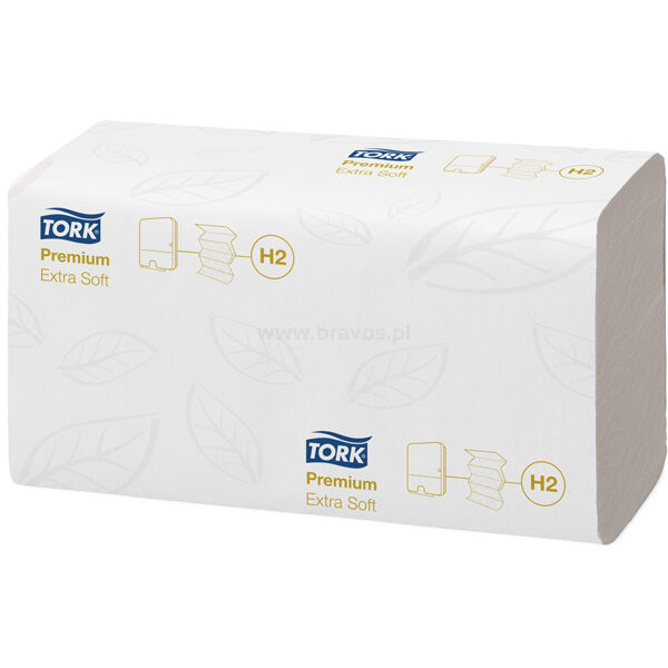 Ręcznik TORK H2 Prem. Xpress® Multifold Celuloza miękki ręcznik 4 panelowy biały 2w 100o [Karton: 21 szt.] [100297]
