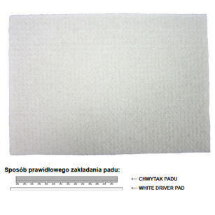WHITE DRIVER PAD 20”/ 50 cm