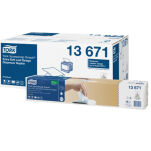 Serwetki TORK N10 Xpressnap Snack® Celuloza ekstra miękkie, dyspenserowe, składane w 1/4 białe z dekorem 2w 500o [Karton: 8 opak.] - 4