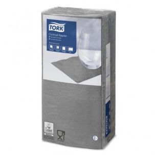 Serwetki TORK Advanced Celuloza koktajlowe, składane w 1/4 szare 2w 200o [Karton: 12 opak.]