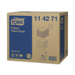 Papier toaletowy TORK T3 Adv. FOLDED Makulatura w składce biały 2w 242o [Karton: 36 szt.] - 2