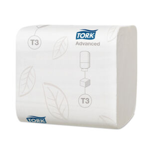 Papier toaletowy TORK T3 Adv. FOLDED Makulatura w składce biały 2w 242o [Karton: 36 szt.]