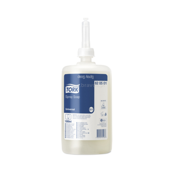 Mydło TORK S11 Univ. w sprayu bezzapachowe bezbarwne 1000ml 3000doz 