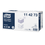 Papier toaletowy TORK T3 Prem. FOLDED Makulatura miękki w składce biały 2w 252o [Karton: 30 szt.] - 2