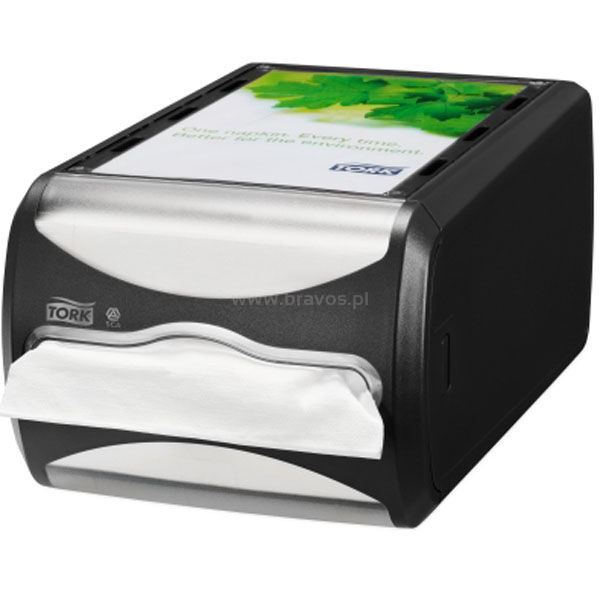 Dozownik TORK N4 Signature Xpressnap® do serwetek w składce na ladę czarny