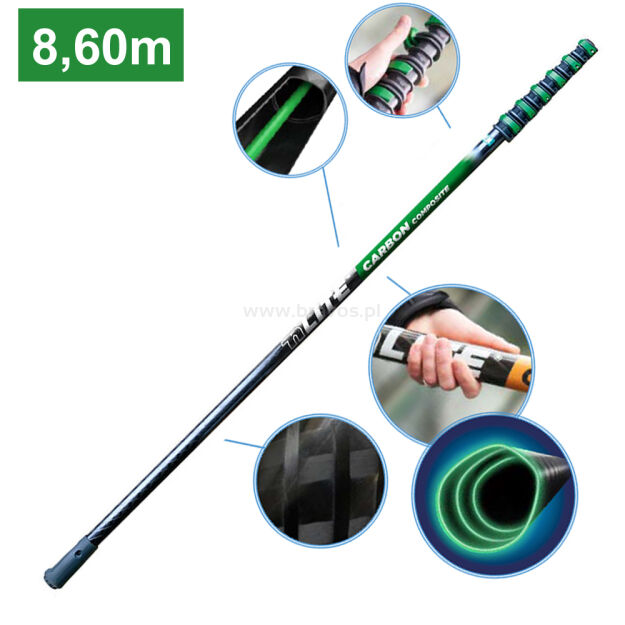 Kij teleskopowy nLite CARBON Composite 8,60 m / 1,70 m - CC85T