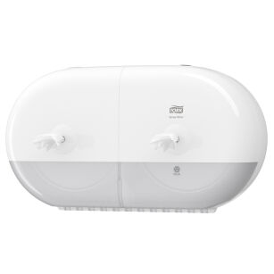 Dozownik TORK T9 Elevation SmartOne® Mini podwójny do papieu toaletowego w roli biały