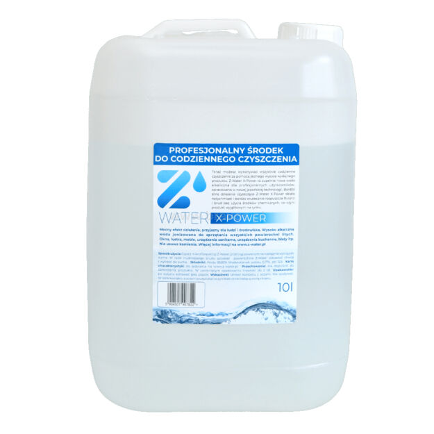 Z-Water X-Power 10L woda alkaliczna do czyszczenia.