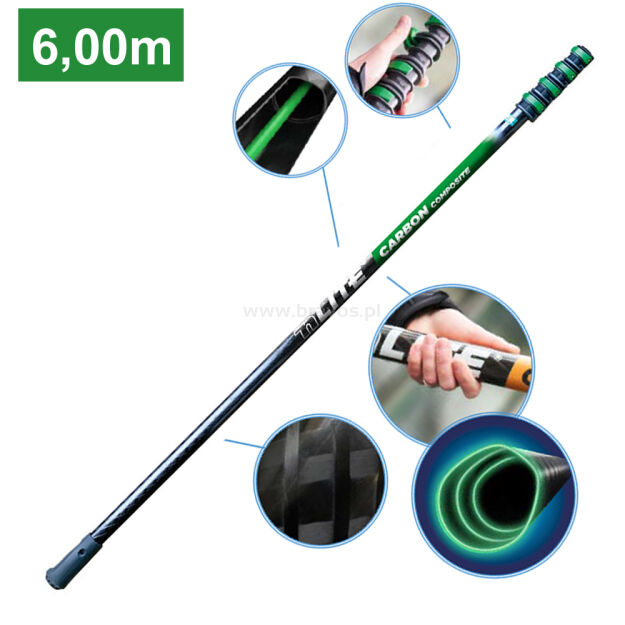 Kij teleskopowy nLite CARBON Composite 6,00 m / 1,70 m - CC60T