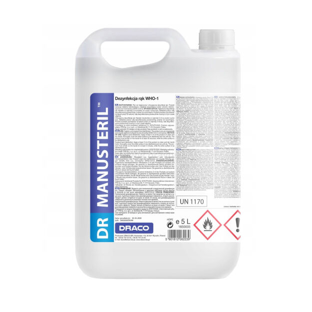 Dr Manusteril - Preparat do higienicznej dezynfekcji rąk i powierzchni 5L
