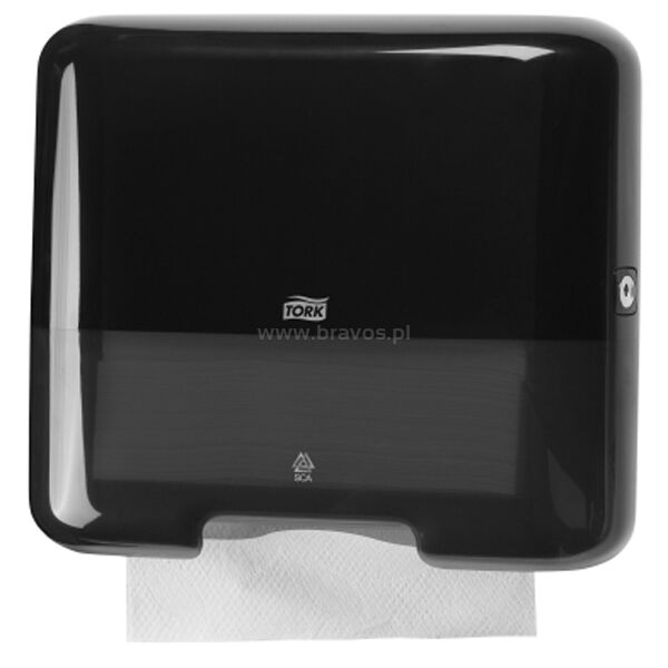 Dozownik TORK H3 Elevation Singlefold/C-fold mini do ręczników w składce ZZ i składce C czarny