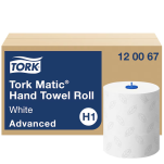 Ręcznik TORK Matic z motywem szarego liścia biały 2w 150m [Karton: 6szt.] [120067] (zamiennik  290067) - 3