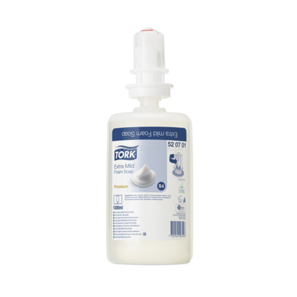 Mydło TORK S4 Prem. w pianie delikatne bezzapachowe białe 1000ml 2500doz   