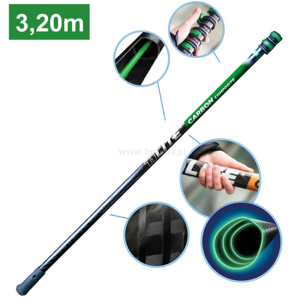 Kij teleskopowy nLite CARBON Composite 3,2 m / 1,70 m - CC32T