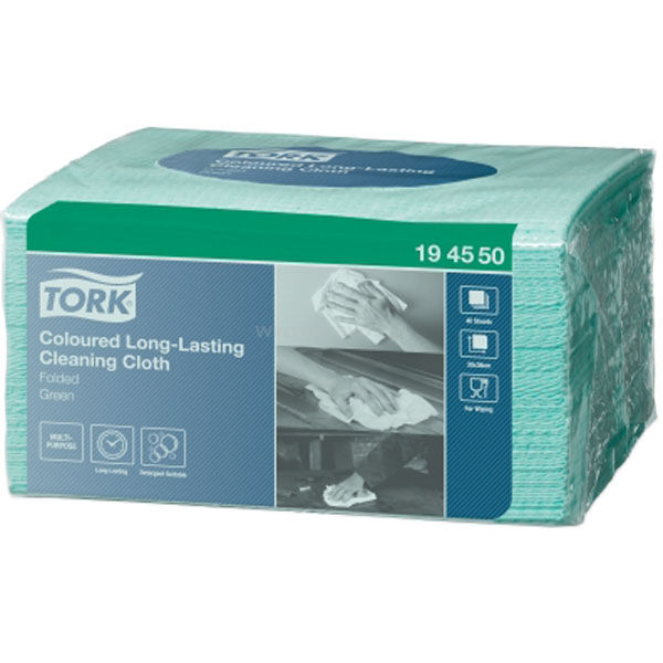 Czyściwo TORK W8 Smal Pack Włóknina wielorazowe zielone 1w 40o [Karton: 8 szt.]