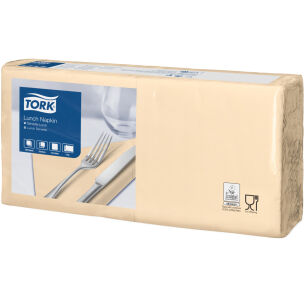 Serwetki TORK Advanced Celuloza lunchowe, składane w 1/4 piaskowe 2w 200o [Karton: 10 opak.]