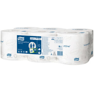Papier toaletowy TORK T8 Adv. SmartOne® Celuloza + makulatura w roli biały 2w 207m 1150o [Karton: 6 szt.] [472242]