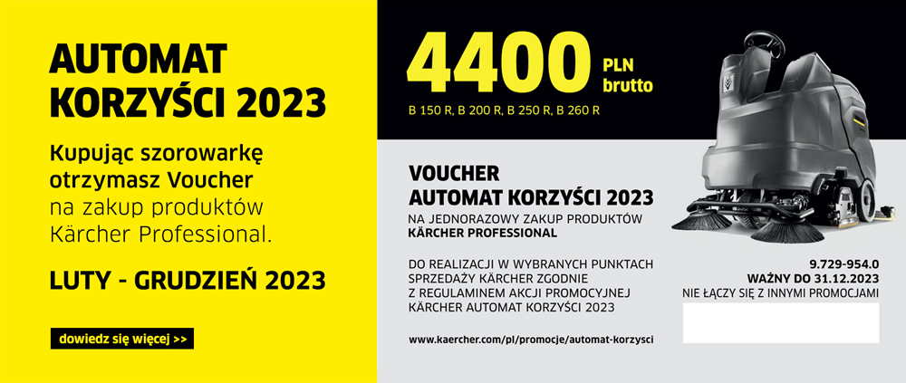 Automat korzysci karcher Voucher 4400